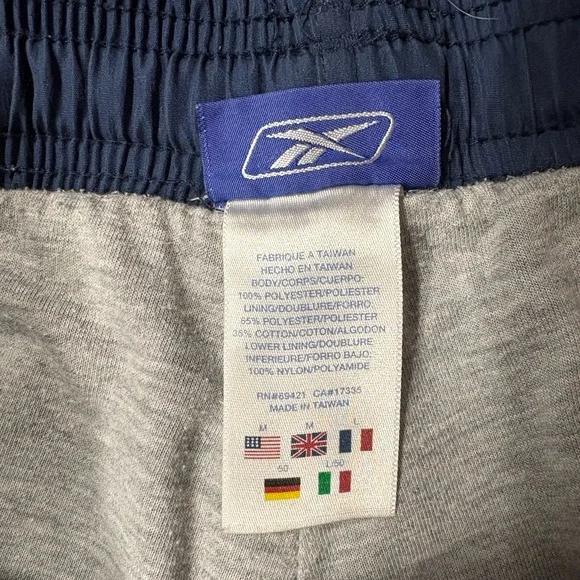 Reebok Vintage Windbreaker Track Pants Y2K Athleisure Navy - Picture 4 of 4